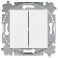 Переключатель двухклавишный, белый ABB 2CHH595245A6001