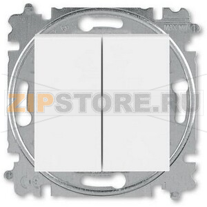 Переключатель двухклавишный, белый ABB 2CHH595245A6001 