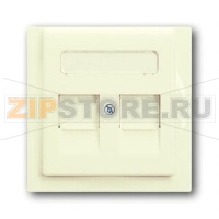 Накладка для коммуникационных розеток с суппортами и полем для надписи ABB 2CKA001753A0081