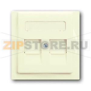 Накладка для коммуникационных розеток с суппортами и полем для надписи ABB 2CKA001753A0081 
