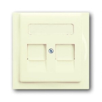 Накладка для коммуникационных розеток с суппортами и полем для надписи ABB 2CKA001753A0081