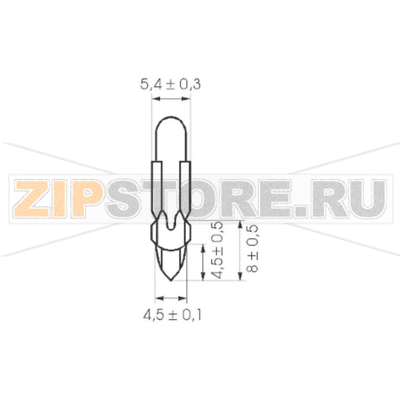 Лампа штекерная 30 В, 0.6 Вт, цоколь: T5.5k, прозрачная, 1 шт Barthelme 00523020 