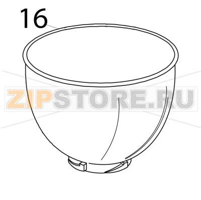Bowl and base KitchenAid 5K45SSEWH Bowl and base KitchenAid 5K45SSEWHЗапчасть на деталировке под номером: 16