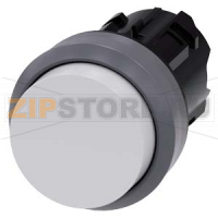 АКТУАТОР КНОПКИ, 22MM, КРУГЛ., ПЛАСТИК С МЕТАЛЛИЧЕСКИМ ФРОНТАЛЬНЫМ КОЛЬЦОМ, КНОПКА БЕЛАЯ ВЫСТУПАЮЩАЯ БЕЗ ФИКСАЦИИ, С ГРАВИРОВКОЙ ЛАЗЕРОМ, НОМЕРА СИМВОЛОВ В СООТВ. С ISO7000 ИЛИ IEC60417 Siemens 3SU1030-0BB60-0AA0-Z&nbsp;Y13