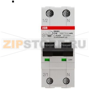 Выключатель дифференциального тока, автоматический, DS201 C16 APR30 ABB 2CSR255480R1164 