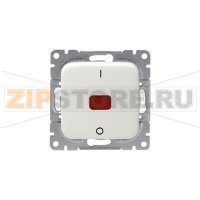 Выключатель одноклавишный с лампой контрольной подсветки, двухполюсный ABB 2TKA000143G1