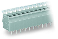 PCB terminal block; push-button; 2.5 mm; Pin spacing 5/5.08 mm; 36-pole; suitable for Ex-e applications; CAGE CLAMP®; commoning option; 2,50 mm; light gray Wago 255-436/000-009/999-950