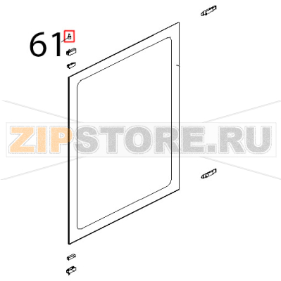Boccola inox supp. vetro standar Unox XV 703G Boccola inox supp. vetro standar Unox XV 703GЗапчасть на деталировке под номером: 61