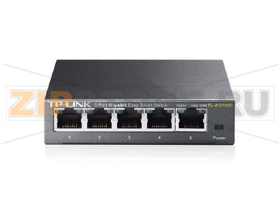 TP-Link TL-SG105E. 5-портовый гигабитный настольный Easy Smart коммутатор, 5 портов RJ45 10/100/100 Мбит/с, VLAN на базе MTU/порта/тэга, QoS, IGMP Snooping 