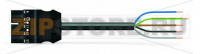 pre-assembled connecting cable; B2ca; Plug/open-ended; 5-pole; Cod. A; H05Z1Z1-F 5G 1.5 mm; 8 m; 1,50 mm; black Wago 771-9295/216-801