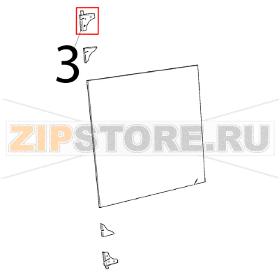Internal glass upper hinge Unox XVC 205E Internal glass upper hinge Unox XVC 205EЗапчасть на деталировке под номером: 3