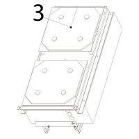 Induction generator 2x3.5 KW Tecnoinox PIN70E7