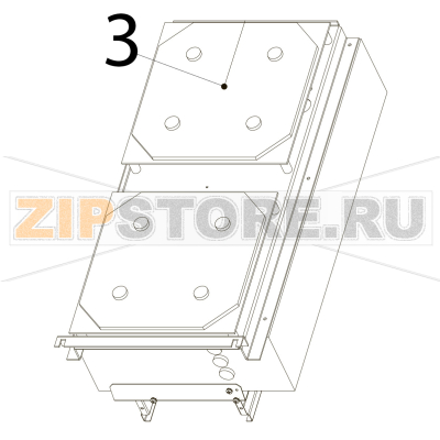 Induction generator 2x3.5 KW Tecnoinox PIN70E7 Induction generator 2x3.5 KW Tecnoinox PIN70E7Запчасть на деталировке под номером: 3