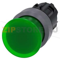 АКТУАТОР ГРИБОВИДНОЙ КНОПКИ С ВОЗМОЖНОСТЬЮ ПОДСВЕТКИ, 22MM, КРУГЛ., ПЛАСТИК С МЕТАЛЛИЧЕСКИМ ФРОНТАЛЬНЫМ КОЛЬЦОМ, КНОПКА ЗЕЛЁНАЯ, 30MM, БЕЗ ФИКСАЦИИ Siemens 3SU1031-1AD40-0AA0