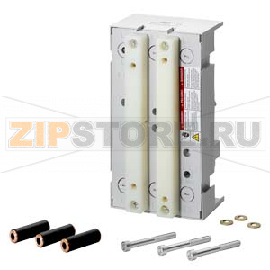ШИННЫЙ АДАПТЕР 60MM SYS. UL508 BUSBAR SYSTEM 60MM BUSBAR THICKNESS: TT-PROFILE UL RATING 240-600V/250A USABLE IN FEEDER CIRCUITS IEC RATING 690V/250A FOR 3VL CIRCUIT BREAKER WITH TUBE CONTACTING FOR CABLE FEEDER TOP/BOTTOM ADAPTER LENGTH 190MM ADAPTER WID 