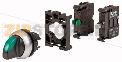 Переключатель зеленый с подсветкой, 1НО, 230В DC Eaton M22-WRLK-G-K10LED230-BVP 