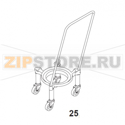 40L Bowl Truck Compl. Bear Varimixer AR40 VL-1S                                                                         40L Bowl Truck Compl. Bear Varimixer AR40 VL-1SЗапчасть на сборочном чертеже под номером: 25Название запчасти на датском&nbsp;языке: 40L Bowl Truck Compl.Bear Varimixer AR40 VL-1S