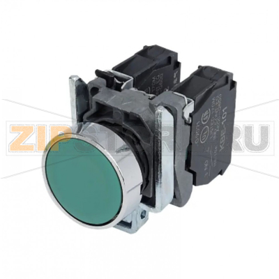 Кнопка, 1НО, Ø отверстия: 22 мм, IP40, синяя CNC Electric E000027 