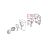 Black cap coffee dispen. head body P0053 Saeco Talea Giro