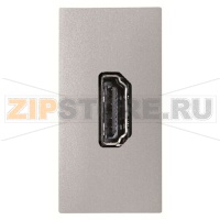 Механизм HDMI разъёма, одномодульный, серебристый ABB 2CLA215570N1301