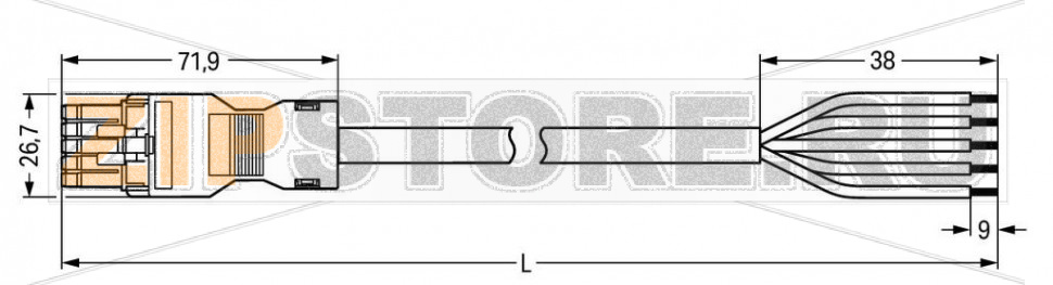 pre-assembled connecting cable; Eca; Socket/open-ended; 5-pole; Cod. B; 5 m; 1,50 mm; pink Wago 891-8995/106-507 Protected against mismating and maintenance-freeLow profile with 4.4 mm pole spacingComponents can be clearly printed on and color-coded to meet custom requirements....
