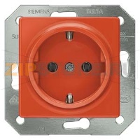 DELTA I-SYSTEM ОРАНЖЕВЫЙ РОЗЕТКА SCHUKO 10A DC/16A AC 250В C ЗАЩИТНЫМ КОНТАКТОМ С БЕЗРЕЗЬБОВЫМИ КОНТАКТНЫМИ ЗАЖИМАМИ ЭЛ.-МЕХ.ЧАСТЬ Siemens 5UB1513