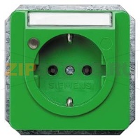 DELTA PROFIL ЗЕЛЕНЫЙ РОЗЕТКА SCHUKO 10A DC/ 16A AC 250V С БЕЗРЕЗЬБОВЫМИ КОНТАКТНЫМИ ЗАЖИМАМИ С ИНДИКАЦИЕЙ СТАТУСА И ПОЛЕМ ДЛЯ НАДПИСИ 65Х65 ММ Siemens 5UB1474