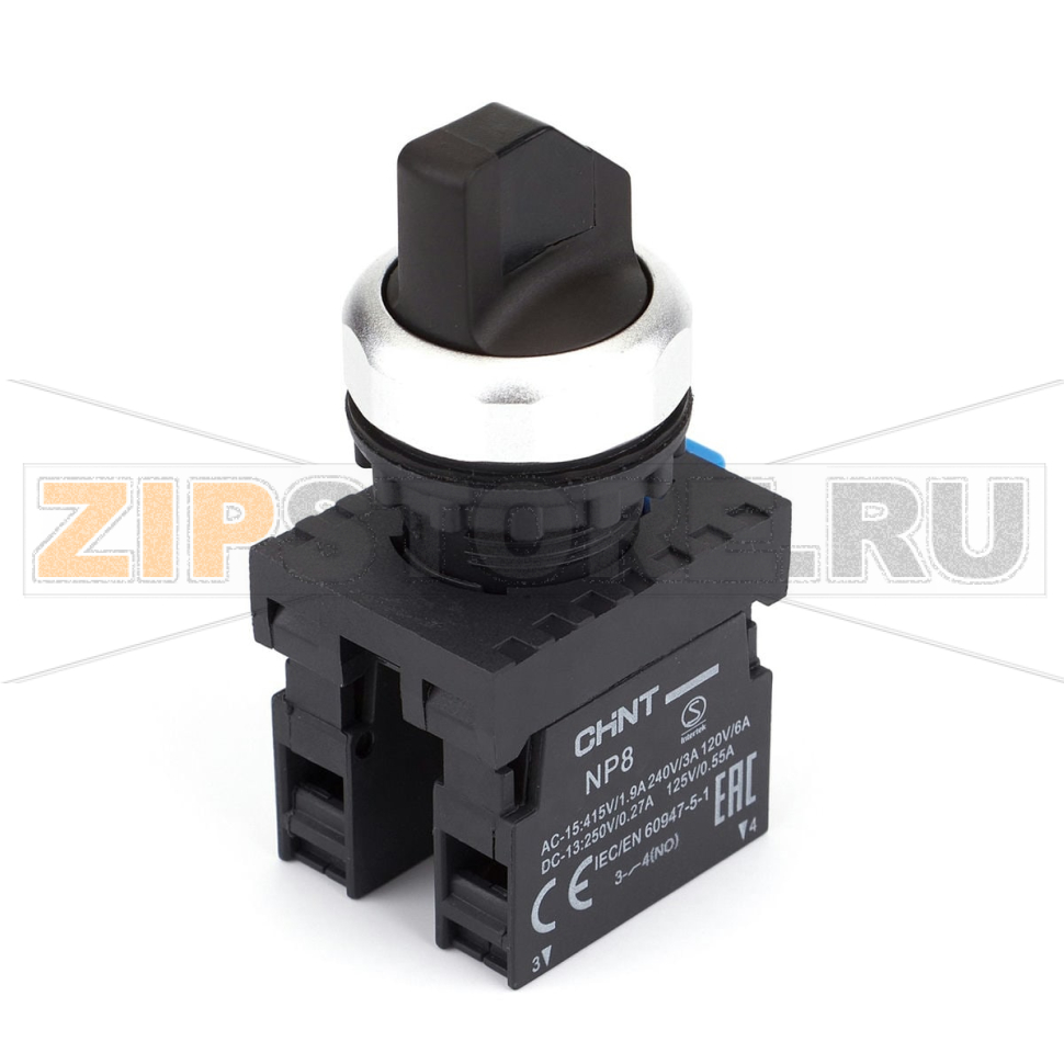 Переключатель, 2НО, IP65, без подсветки, черный Chint NP8-20X/31 