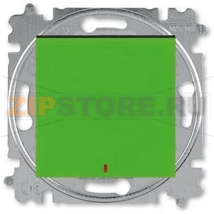 Переключатель одноклавишный с контрольной подсветкой, зелёный ABB 2CHH592545A6067 