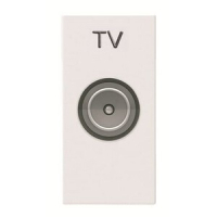 Механизм ТВ розетки, одномодульный, альпийский белый ABB 2CLA215070N1101