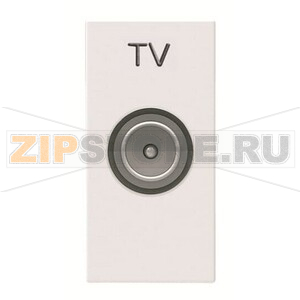 Механизм ТВ розетки, одномодульный, альпийский белый ABB 2CLA215070N1101 