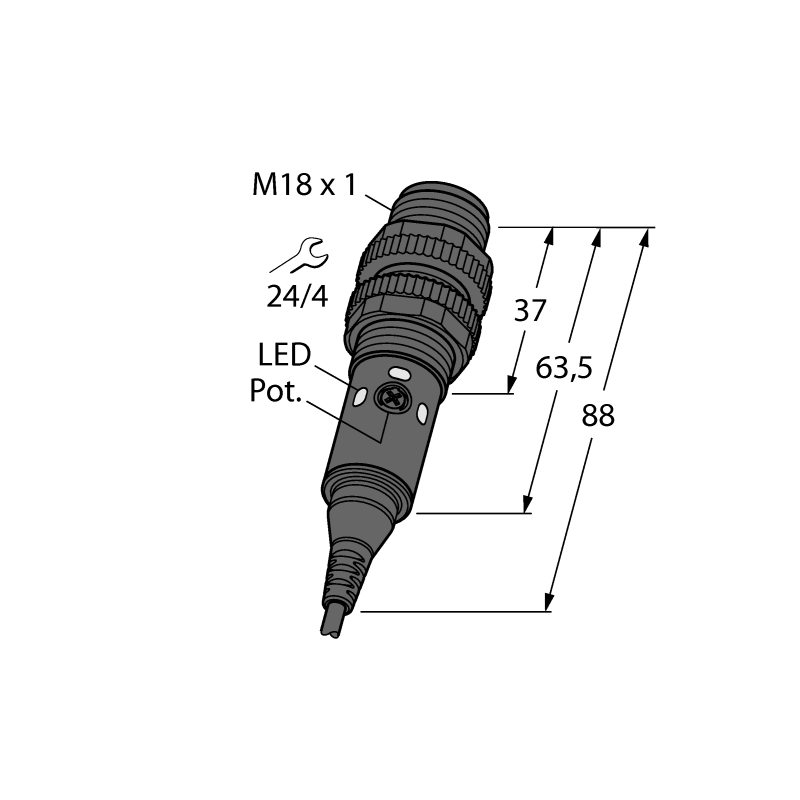 Датчик фотоэлектрический Turck S18-2VPDL-2M 