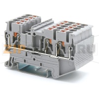 Клемма проходная Push-in, серая CHIKU RPV 2,5-TWIN