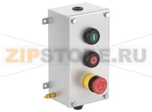 Модуль управления Control Unit Ex e, Stainless Steel, 3 Functions LCS3.PGMX.PRMX.ERMX.B.1 Pepperl+Fuchs Electrical specificationsOperating voltage250 V max.Operating current16 A max.Terminal capacity2.5 mm2FunctionpushbuttonColorgreenContact configuration1x NO / 1x NCUsage categoryAC12 - 12 ... 250 V AC - 16 AAC15 - 12 ... 250 V AC - 10 ADC13 - 12 ... 110 V DC - 1 ADC13 - 12 ... 24 V DC - 1ANumber of poles2LabelingIFunction 2pushbuttonColorredContact configuration1x NO / 1x NCUsage categoryAC12 - 12 ... 250 V AC - 16 AAC15 - 12 ... 250 V AC - 10 ADC13 - 12 ... 110 V DC - 1 ADC13 - 12 ... 24 V DC - 1ANumber of poles2Labeling0Function 3mushroom buttonColorredContact configuration1x NO / 1x NCUsage categoryAC12 - 12 ... 250 V AC - 16 AAC15 - 12 ... 250 V AC - 10 ADC13 - 12 ... 110 V DC - 1 ADC13 - 12 ... 24 V DC - 1ANumber of poles2Operator actionlatching , pull to releaseLabelingEMERGENCY STOP / NOT AUSMechanical specificationsHeight220 mm (A)Width116 mm (B)Depth85.5 mm (C)External dimension115 mm with operators (C1) 92.2 mm with screws (C2) 145 mm with mounting brackets (K)Fixing holes distance, height161 mm (G)Fixing holes distance, width130 mm (H)Enclosure coverfully detachableCover fixingM6 stainless steel hexagon head screwsFixing holes diameter6.1 mm (J)Degree of protectionIP66Cable entryNumber of cable entries1 x M20 in face A fitted with polyamide Ex e stopping plug1x M20 in face B fitted with polyamide Ex e cable glandDefined entry areaface A and face BMaterialEnclosure1.5 mm 316L, (1.4404) stainless steelFinishelectropolishedSealone piece closed cell neopreneMass3.5 kgMountingmouting brackets with 6.1 mm screw holesGroundingM6 internal/external brass grounding boltAmbient conditionsAmbient temperature-40 ... 55 °C (-40 ... 131 °F) @ T4 -40 ... 40 °C (-40 ... 104 °F) @ T6 Data for application in connection with hazardous areasEU-Type Examination CertificateSIRA 13ATEX3059XMarking II 2 GD Ex de IIC T6 Gb, Ex tb IIIC T80°C Db Ex de IIC T4 Gb, Ex tb IIIC T130°C DbInternational approvalsIECEx approvalIECEx SIR 13.0021EAC approvalTC RU C-DE.GB06.B.00567ConformityDegree of protectionEN 60529General informationSupplementary informationEC-Type Examination Certificate, Statement of Conformity, Declaration of Conformity, Attestation of Conformity and instructions have to be observed where applicable. For information see www.pepperl-fuchs.com.AccessoriesOptional accessoriesEngraved traffolyte tag labelEngraved AISI 316L stainless steel tag labelColor in-fill stainless steel tag label