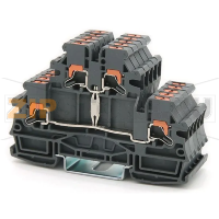 Клемма проходная Push-in, темно-серая CHIKU RPITT 2,5-PV