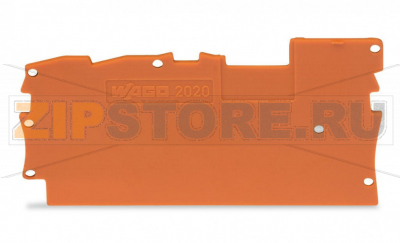 End and intermediate plate; orange Wago 2020-1392 