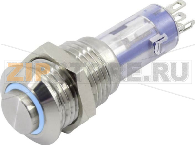 Кнопка 48 В, 2 A, 1 x вкл/выкл, с фиксацией, 1 шт TRU Components LAS4GQH-11ZE/B/12V/S 