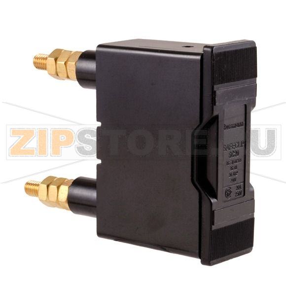 Держатель предохранителя, 20 A, AC 550 В, BS88/E1 Eaton SAFECLIP 20A BACK STUD CONNECTED BLACK 