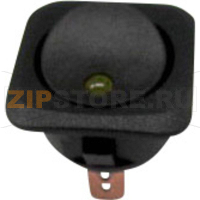 Переключатель автомобильный 12 В/DC, 25 А, 1 x выкл/вкл, желтый TRU Components TC-R13-203L-SQ 