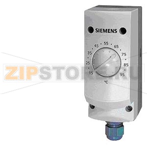 RAK-TR.1000B-H - Контроллер температуры 15...95 &amp;#176;C, защитная гильза 100 мм, капиллярная трубка 700 мм, хомут Siemens RAK-TR.1000B-H 