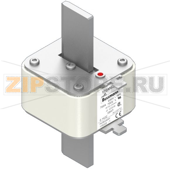 Предохранитель, 700 A, AC 690 В, size 3, 76x76x150 мм, aR, IEC Eaton FUSE 700A 690V 3SHT AR UC 