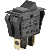 Переключатель клавишный 250 В/AC, 10 А, 1 x вкл/выкл/вкл TRU Components TC-R13-72D-01