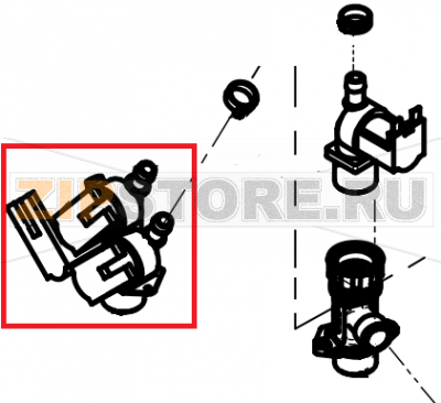 УПЛОТНИТЕЛЬ Solenoid valve triple 220-240V 50/60 Hz 180° P3 CONVOTHERM OES 10.10Запчасть на сборочном чертеже под номером: 360Название запчасти на английском&nbsp;языке:&nbsp;Solenoid valve triple 220-240V 50/60 Hz 180° P3 CONVOTHERM OES 10.10