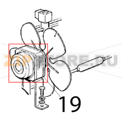 Lufter motor 230/50-60 Scotsman EC 126 AS Lufter motor 230/50-60 Scotsman EC 126 ASЗапчасть на деталировке под номером: 19
