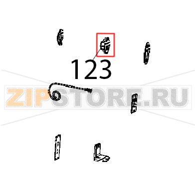 Right door spring latch CT BT Unox XB 895 Right door spring latch CT BT Unox XB 895Запчасть на деталировке под номером: 123