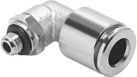 Штуцер угловой с цанговым зажимом и резьбой Festo NPQM-L-M5-Q6-P10
