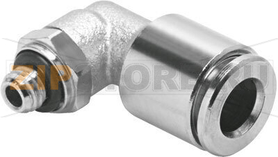 Штуцер угловой с цанговым зажимом и резьбой Festo NPQM-L-M5-Q6-P10 