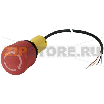 Кнопка аварийной остановки 24 В DC/AC, 4 А, IP69K: 1 шт Eaton C22-PVT-K02-P62 
