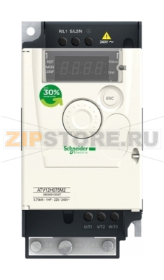 Преобразователь частоты 0.75 кВт, 240 В, 1 фаза Schneider Electric ATV12H075M2 