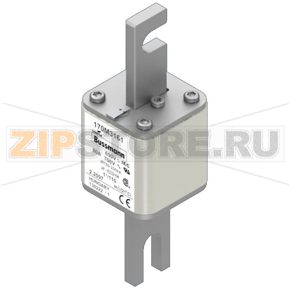 Предохранитель, 80 A, AC 690 В, 200 кА, size 1, 45x45x134 мм, aR, DIN, IEC Eaton FUSE 80A 690V 